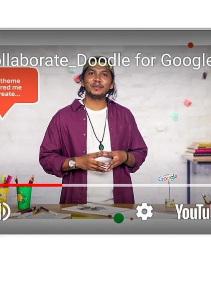 It was an incredible honor to collaborate with Google for their "Doodle for Google" contest. I was invited to create a video sharing my artistic journey and encouraging young creators. Working with a brand like Google was a dream come true.