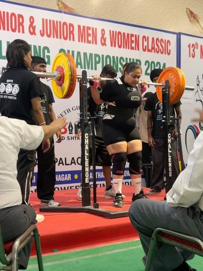 Squat attempts from the Junior National Championship. Even when judging is strict, we train to leave no doubt about depth and control.