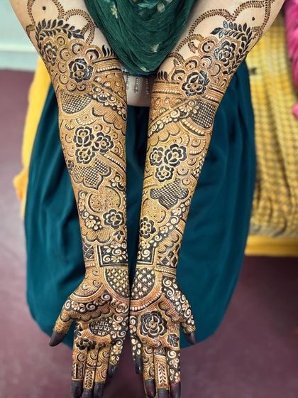 A slightly different angle, capturing the beautiful flow of the patterns up the arms.