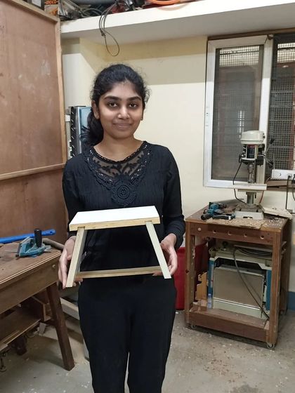 A simple and elegant stool, another great project from a design student workshop. It teaches the basics of leg-and-apron construction.