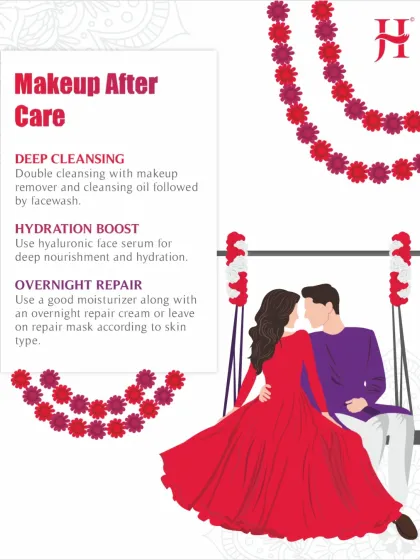 The care doesn't stop after the party. Here are my essential post-makeup care tips, including deep cleansing, hydration, and overnight repair to keep your skin healthy throughout the busy wedding season.