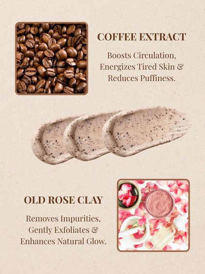 The power of my Old Rose Clay Mask comes from its ingredients. Coffee Extract boosts circulation and reduces puffiness, while Old Rose Clay removes impurities and enhances your natural glow.