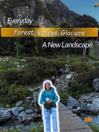Every day on the Hampta Pass trek brings a new landscape, from forests and valleys to glaciers.
