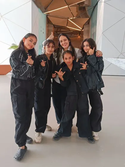 Posing with our talented students at Zen Studio. We are so proud of their hard work and dedication during our special performance video shoots.