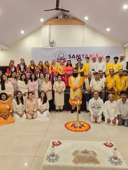 A full group photo from our Himachal retreat, capturing the happy and rejuvenated faces of our participants after a powerful session.
