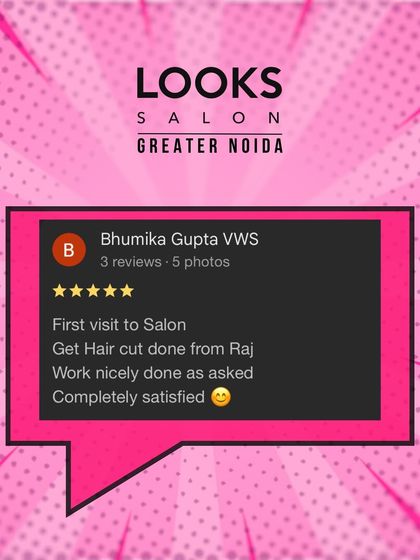 A client expresses complete satisfaction with her first visit, getting a haircut from Raj exactly as asked.