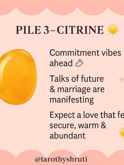 What's coming in your love life? This 'Pick Your Crystal' reading reveals the energy heading your way, whether it's a new romantic spark with Rose Quartz, healing with Amethyst, or commitment with Citrine.