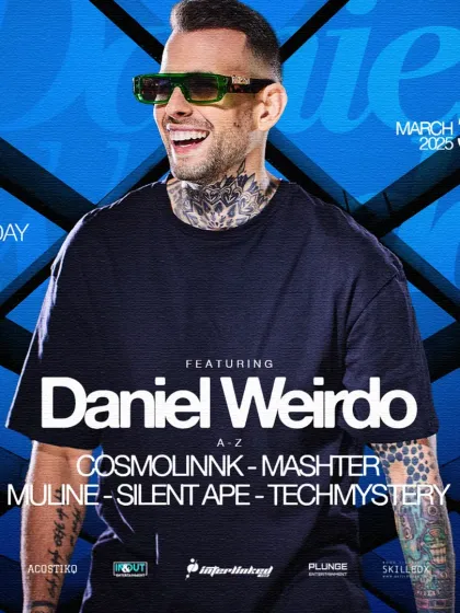 The poster for a night with Daniel Weirdo at Brown Cortile, Delhi. I was super happy to support one of my favorite underground techno artists.