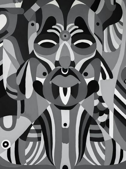 The main totem-like figure from the 'Aab' series.