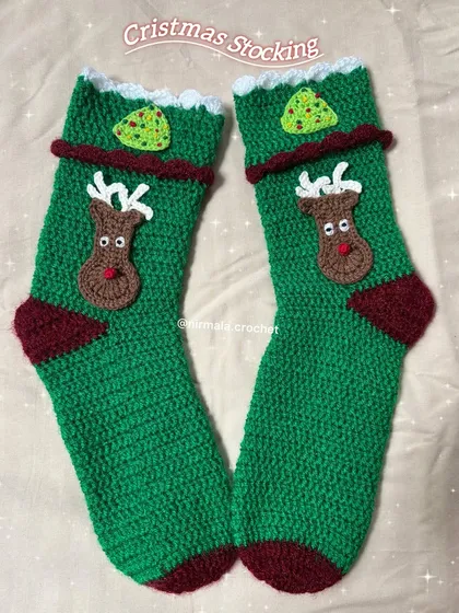 Our Christmas stockings are crafted with festive colors and details to bring a little handmade cheer to your holiday decor.