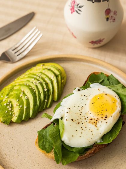 Start your day with a balanced breakfast of protein and healthy fats. Our avocado toast with a sunny-side-up egg is a simple, satisfying, and energizing way to begin your morning.