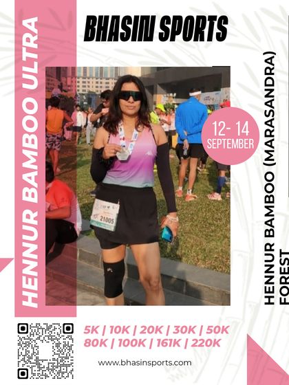 This participant showcases her finisher medal after a tough race. Our events attract a diverse community of dedicated female runners.