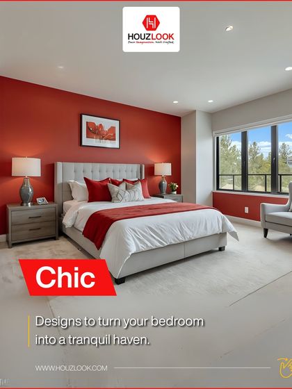 Houzlook - Full Home Interior Design & Turnkey Execution Serene & Stylish Bedrooms photo 4