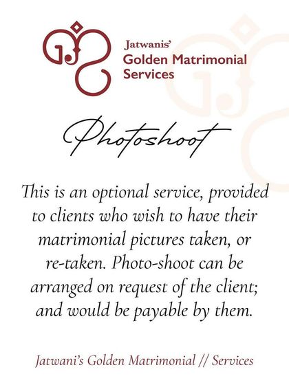 Need new photos for your matrimonial profile? I offer an optional photoshoot service, arranged on request, to ensure you make the best possible first impression.