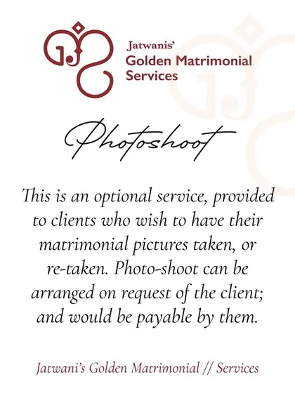 Need new photos for your matrimonial profile? I offer an optional photoshoot service, arranged on request, to ensure you make the best possible first impression.