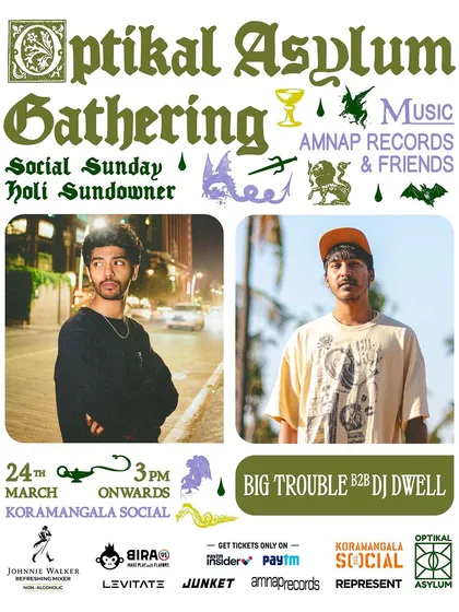 My feature on the poster for the Optikal Asylum Gathering, a huge party with a stacked lineup of local and international bass music DJs.