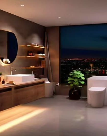 Home Interior - Full Home Interior Design Elegant Bathrooms & Powder Rooms photo 9