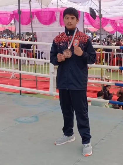 Another shot of Pradyan Wargat with his SGFI national bronze medal. We ensure our fighters get the exposure they need to compete at the highest levels.