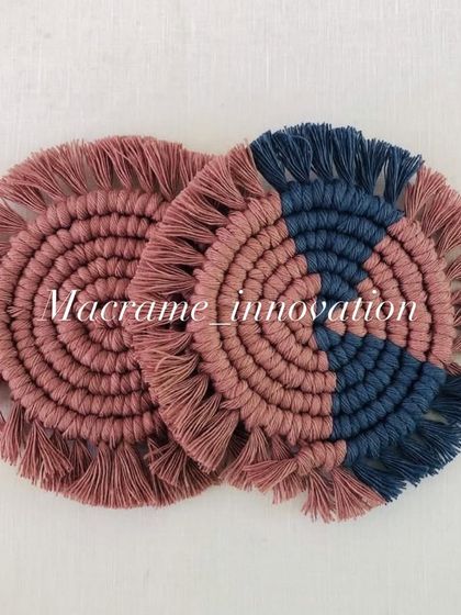 I also make two-toned coasters like these. The color-block design is modern yet has that classic handmade feel.