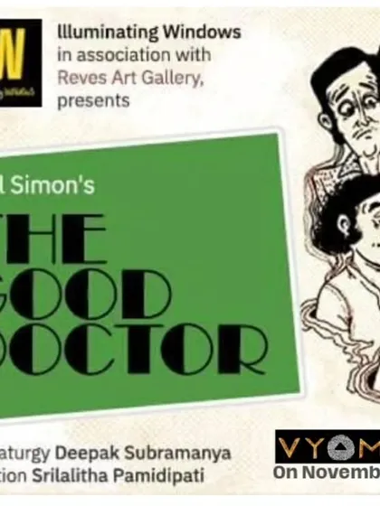 A joint poster advertising two fantastic plays: "A Queer Adaptation of Constellations" and "THE GOOD DOCTOR."