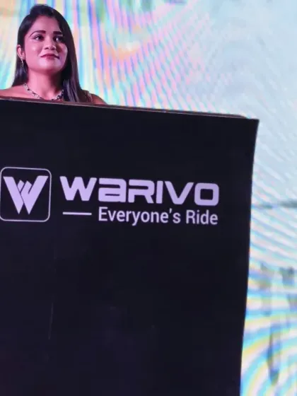 At the podium for Warivo, with the tagline "Fuel-ish Thoughts? We Don't Have Those." I effectively communicate your brand's key messaging and value proposition.