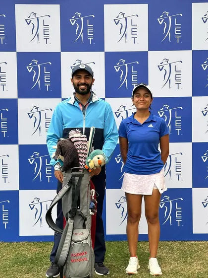 With Agrima at the LET Qualifier. Being on the bag for her was an honor and a great learning experience for both of us.