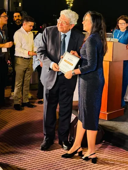 I was incredibly honored to receive the Aesthetics Mentorship award at the Aesthetics 2024 conference. This recognition for my work in vitiligo and facial melanosis is a humbling milestone in my professional journey.