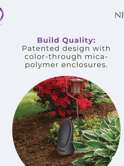 The build quality of NEAR speakers features a patented design with color-through mica-polymer enclosures. This means even if they get scratched, the color remains, keeping them looking great for years.