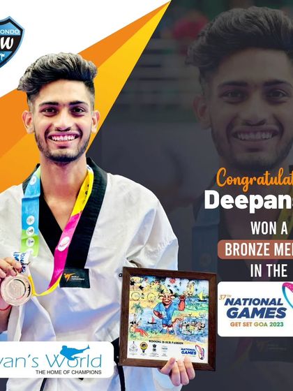 Celebrating Deepanshu's Bronze Medal win at the 37th National Games in Goa. A testament to his dedication and our training methods.