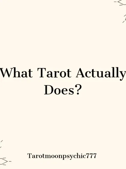 So, what does tarot actually do? This post introduces the real purpose of a tarot reading with me.