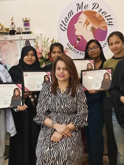 A group photo with my talented graduates on their certification day. I am so proud to welcome them to the Glam Me Pretty family of professional artists.