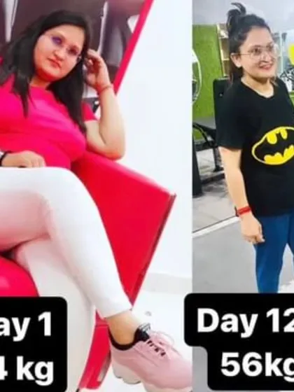 Real, visible results are what we work for. This client went from 74 kg to 56 kg in just 120 days by staying consistent with my workout and nutrition plan. This kind of fat loss and body recomposition is possible when you commit to the process.