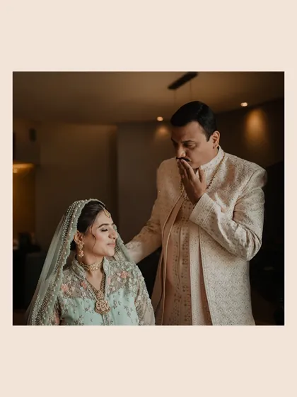 A memory etched forever. This close-up captures the father's overwhelming emotion as he sees his daughter ready to begin her new chapter. It's a testament to the deep bonds of family.