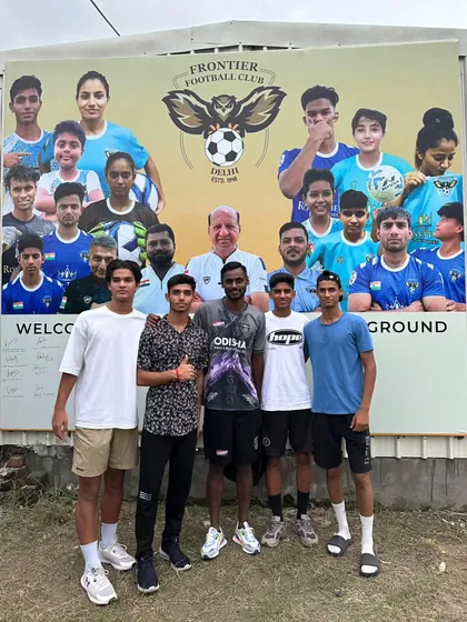 Our youth players get a chance to meet and take a photo with a player from Odisha FC. These are moments they will never forget.