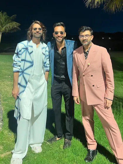 A photo with the hit-making duo, Sachin and Jigar. Hosting for such Bollywood stars at big fat Indian weddings is a dream I've turned into reality.