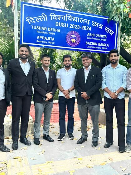 An interactive meeting with Tushar Dedha, President of the Delhi University Students' Union (DUSU), and his team.