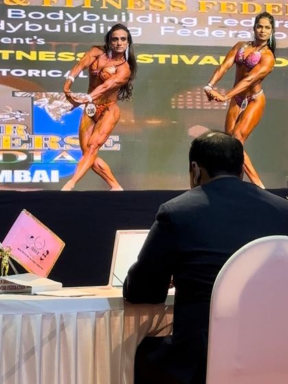Another angle from the Mr. Universe stage. The level of competition is fierce, and we prepare our athletes to stand out.