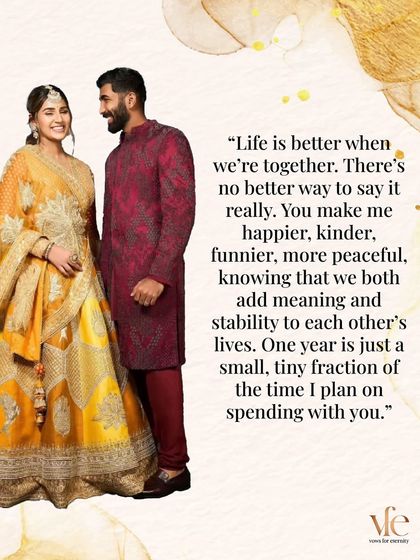 "Life is better when we're together." This simple, powerful statement from their vows encapsulates the beauty of finding your other half.