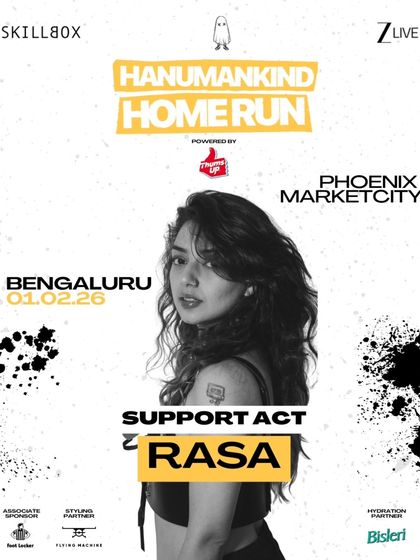 Featuring RASA as a support act for the Hanumankind tour. We are committed to promoting a diverse range of artists within the hip-hop scene, including talented female performers.