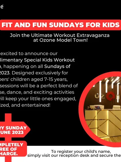 We are committed to adding value for our members and their families. This is an example of our complimentary "Fit and Fun Sundays" program, designed exclusively for members' children aged 7 to 15. It’s our way of helping your kids stay active, engaged, and entertained.
