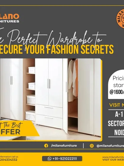 Effective storage is key to an organized space. We design and manufacture custom wardrobes with a variety of finishes and internal configurations, like this high-gloss PU finish unit, to meet the specific needs of residential and commercial projects.