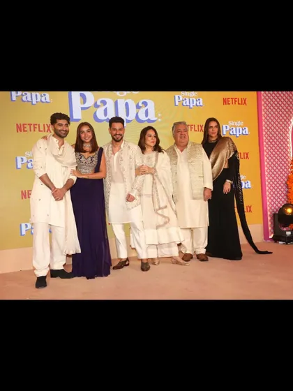 The cast of 'Single Papa' on stage at the Netflix trailer launch. Our team was responsible for show calling, mechanism management, and coordinating all on-stage talent for this quirky, themed event.