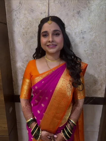 A happy smile from the bride-to-be. My goal is always to make my clients feel confident and beautiful on their special day.