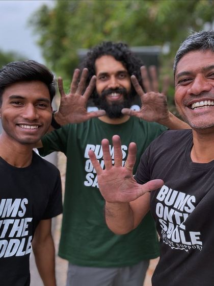 The Bangalore cycling community is thriving. It was fantastic to see a massive turnout for the Turahalli 13 (T13) race, with our friends from Bums on the Saddle providing technical support.