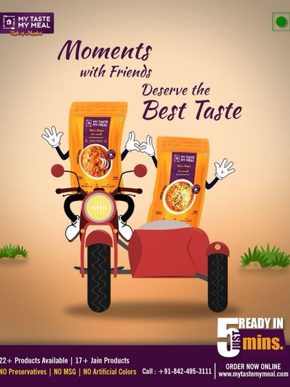 Moments with friends deserve the best taste. My meals are perfect for sharing, ready in just 5 minutes so you can spend more time chatting and less time cooking.