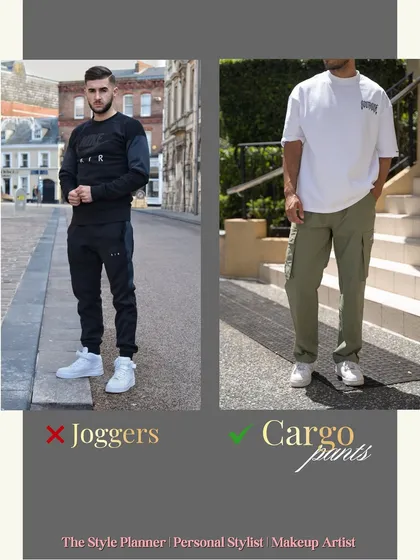 Out: Joggers. In: Cargo pants. The utility trend is going strong, and cargo pants offer a more structured and stylish alternative to joggers.