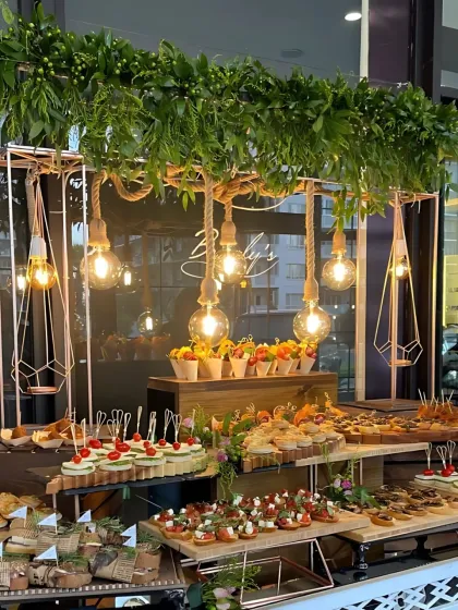 For grand weddings and corporate events, presentation is everything. I design elegant and impressive buffet setups with rustic touches, beautiful lighting, and lush greenery to turn your meal into a memorable experience.