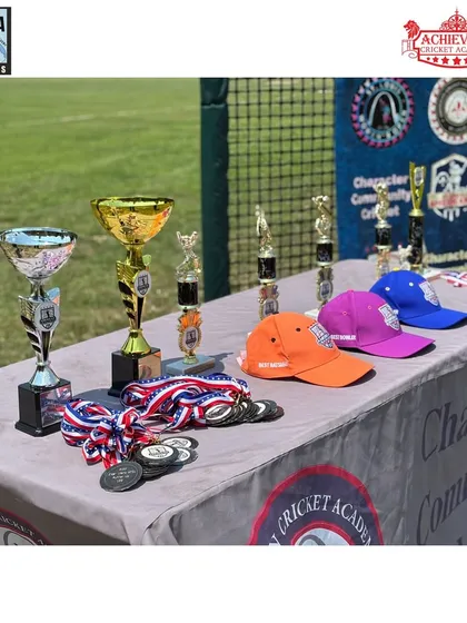 The spoils of victory. A close-up of the trophies and medals from a successful tournament for our CYCA teams.