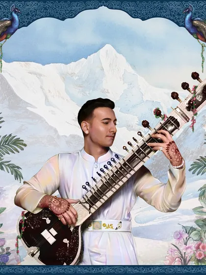 The artwork for my single 'Shankara', which I premiered at the Sages and Scientists Symposium. This shows my collaboration with major wellness organizations.