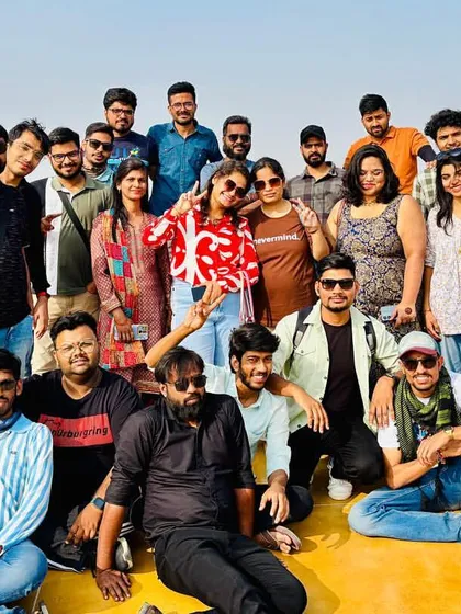 A group photo from the top of Jaisalmer Fort. The view of the golden city from here is incredible.